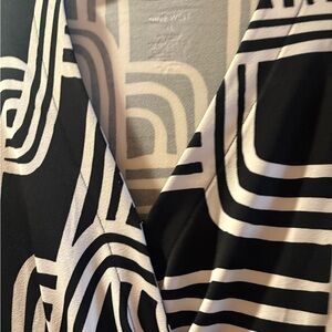 Nine West Black and White Patterned Dress